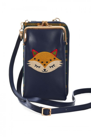 Fox Phone Bag in Navy