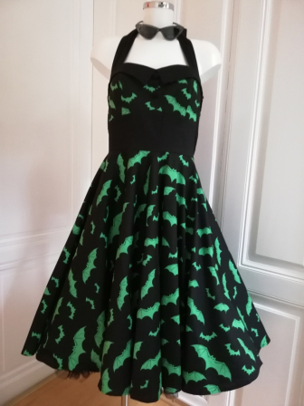 Rockabillykleid Bat in Grün...