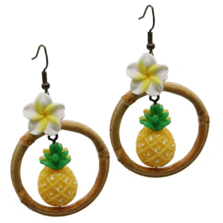 Ananas und Frangipani im Bambusring