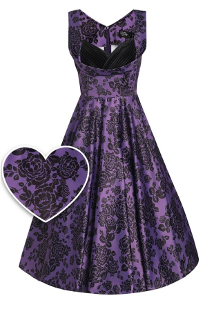 Purple Satin-Kleid