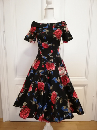 Schwarzes Rosenkleid Gr.34
