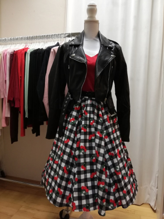 Bikerjacke in Black oder Pink Gr.34-40