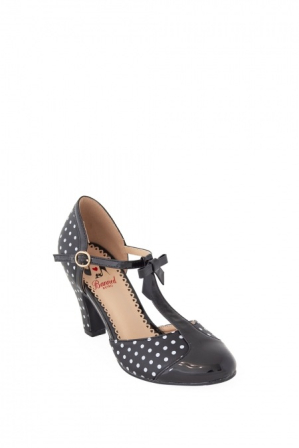 NEU! Polka Dot Heels black/white