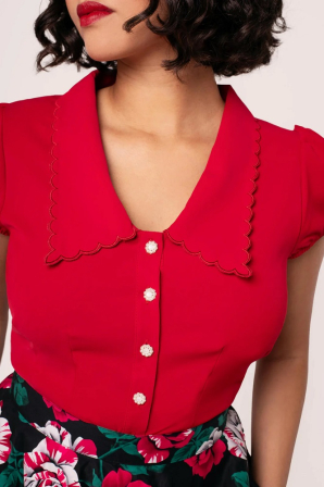 NEU!50s Bluse in Rot