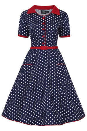 50ies Kleid mit Gürtel