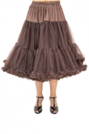 Flauschiger Petticoat in Chocolate Brown